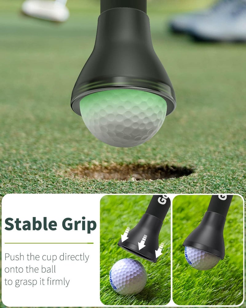GreenHaven Golf Ball Retriever Grabber for Putters Golf Pick-up Portable Grip Sucker Tool Back Saver for Golfers，3-4 Pack - Image 2